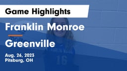 Franklin Monroe  vs Greenville  Game Highlights - Aug. 26, 2023
