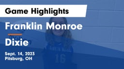 Franklin Monroe  vs Dixie  Game Highlights - Sept. 14, 2023