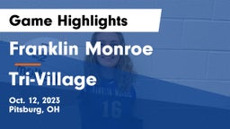 Franklin Monroe  vs Tri-Village  Game Highlights - Oct. 12, 2023