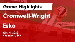 Cromwell-Wright  vs Esko  Game Highlights - Oct. 4, 2022