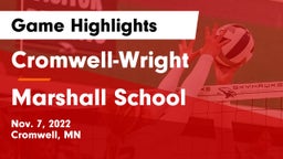 Cromwell-Wright  vs Marshall School Game Highlights - Nov. 7, 2022