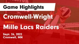 Cromwell-Wright  vs Mille Lacs Raiders Game Highlights - Sept. 26, 2022