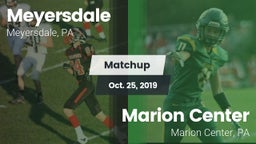 Matchup: Meyersdale vs. Marion Center  2019
