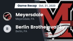 Recap: Meyersdale  vs. Berlin Brothersvalley  2020