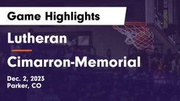 Lutheran  vs Cimarron-Memorial  Game Highlights - Dec. 2, 2023