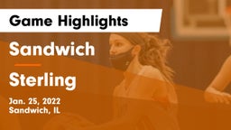 Sandwich  vs Sterling  Game Highlights - Jan. 25, 2022