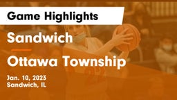 Sandwich  vs Ottawa Township  Game Highlights - Jan. 10, 2023