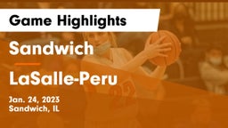 Sandwich  vs LaSalle-Peru  Game Highlights - Jan. 24, 2023