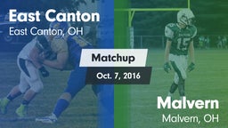 Matchup: East Canton vs. Malvern  2016