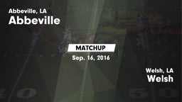 Matchup: Abbeville vs. Welsh  2016