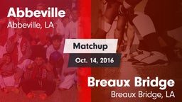 Matchup: Abbeville vs. Breaux Bridge  2016