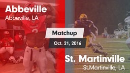 Matchup: Abbeville vs. St. Martinville  2016