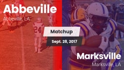 Matchup: Abbeville vs. Marksville  2017