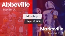 Matchup: Abbeville vs. Marksville  2018