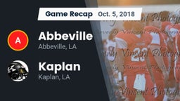 Recap: Abbeville  vs. Kaplan  2018