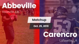 Matchup: Abbeville vs. Carencro  2019