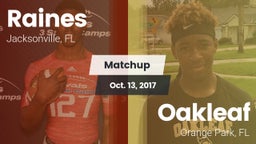 Matchup: Raines vs. Oakleaf  2017