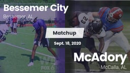 Matchup: Bessemer City vs. McAdory  2020