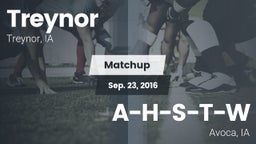Matchup: Treynor vs. A-H-S-T-W  2016