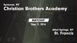 Matchup: Christian Brothers A vs. St. Francis  2016