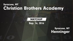 Matchup: Christian Brothers A vs. Henninger  2016