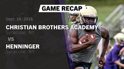 Recap: Christian Brothers Academy  vs. Henninger  2016