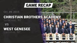 Recap: Christian Brothers Academy  vs. West Genesee  2015