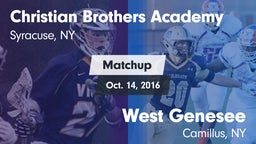 Matchup: Christian Brothers A vs. West Genesee  2016
