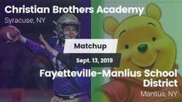 Matchup: Christian Brothers A vs. Fayetteville-Manlius School District  2019