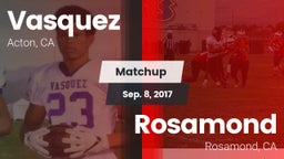 Matchup: Vasquez vs. Rosamond  2017