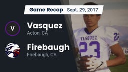 Recap: Vasquez  vs. Firebaugh  2017