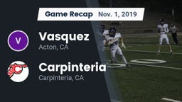 Recap: Vasquez  vs. Carpinteria  2019