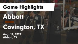 Abbott  vs Covington, TX Game Highlights - Aug. 12, 2023