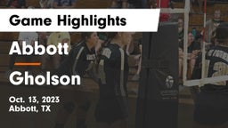 Abbott  vs Gholson Game Highlights - Oct. 13, 2023