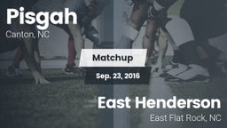 Matchup: Pisgah vs. East Henderson  2016
