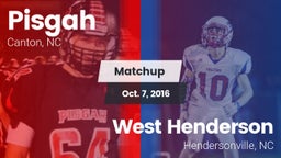 Matchup: Pisgah vs. West Henderson  2016