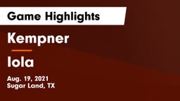 Kempner  vs Iola  Game Highlights - Aug. 19, 2021