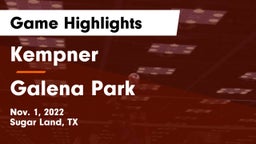 Kempner  vs Galena Park  Game Highlights - Nov. 1, 2022