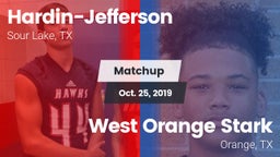Matchup: Hardin-Jefferson vs. West Orange Stark  2019
