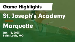 St. Joseph's Academy vs Marquette  Game Highlights - Jan. 12, 2023