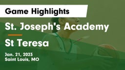 St. Joseph's Academy vs St Teresa Game Highlights - Jan. 21, 2023