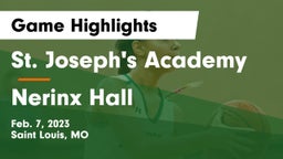 St. Joseph's Academy vs Nerinx Hall  Game Highlights - Feb. 7, 2023