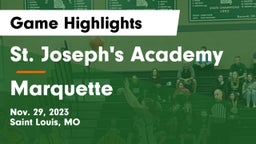 St. Joseph's Academy vs Marquette  Game Highlights - Nov. 29, 2023
