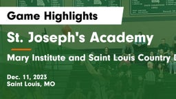 St. Joseph's Academy vs Mary Institute and Saint Louis Country Day School Game Highlights - Dec. 11, 2023