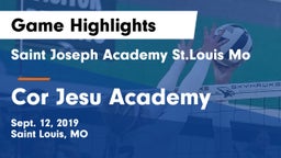 Saint Joseph Academy St.Louis Mo vs Cor Jesu Academy Game Highlights - Sept. 12, 2019