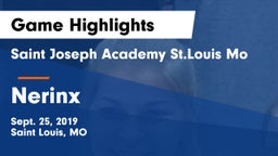 Saint Joseph Academy St.Louis Mo vs Nerinx Game Highlights - Sept. 25, 2019