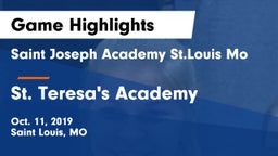 Saint Joseph Academy St.Louis Mo vs St. Teresa's Academy  Game Highlights - Oct. 11, 2019