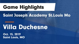 Saint Joseph Academy St.Louis Mo vs Villa Duchesne  Game Highlights - Oct. 15, 2019
