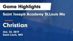 Saint Joseph Academy St.Louis Mo vs Christian  Game Highlights - Oct. 24, 2019