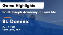 Saint Joseph Academy St.Louis Mo vs St. Dominic  Game Highlights - Oct. 7, 2020